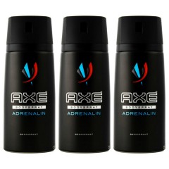 AXE 3pcs Axe ADRENALIN Deodorant Body Spray for Men 150ml (MOS)