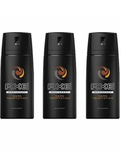 AXE 3pcs Axe Bodyspray for Men Dark Temptation, 150ml (MOS)