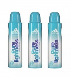 adidas 3pcs Adidas Pure Lightness Perfumed Deodorant Body Spray for Her 150ml (MOS)