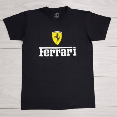 FERRARI Mens T-Shirt (BLACK) (S - M - L -  XL - XXL) 