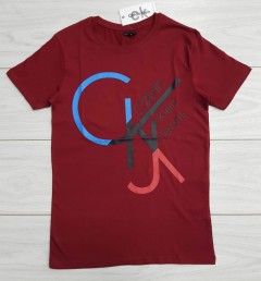 CALVIN KLEIN Mens T-Shirt (MAROON) (S - M - L - XL )