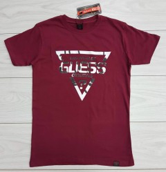 GUESS  Mens T-Shirt (MAROON) (S - M - L - XL ) 