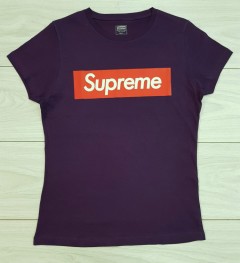 SUPREME Ladies T-Shirt (PURPLE) (S - M - L - XL)