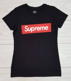 SUPREME Ladies T-Shirt (BLACK) (S - M - L - XL)
