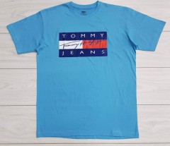 TOMMY - HILFIGER Mens T-Shirt (LIGHT BLUE) (L)