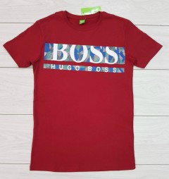 HUGO BOSS Mens T-Shirt (MAROON) (S - M - L - XL )