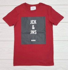 JACK JONES Mens T-Shirt (MAROON) (S - M - L - XL )