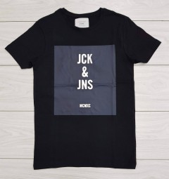 JACK JONES Mens T-Shirt (BLACK) (S - M - L - XL )