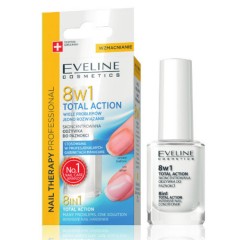 EVELINE Eveline 8in1 Nail Conditioner Total Action Nails Serum 8 in 1 Strengthener NEW (Mos)