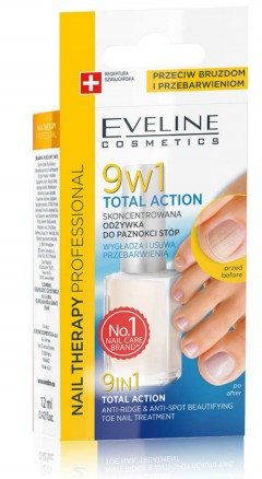 EVELINE Eveline 9 in 1 Toe Nail Therapy Total Action Anti-Ridge & Anti-Spot (Mos)