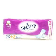 SISTERS Sisters Pantyliner Cottony Comfort 20 + 2 Liners (mos)