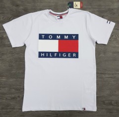 TOMMY - HILFIGER Mens T-Shirt (WHITE) (S - M - L - XL )