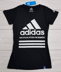 ADIDAS Ladies T-Shirt (BLACK) (S - M - L - XL)