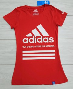 ADIDAS Ladies T-Shirt (RED) (S - L - XL)