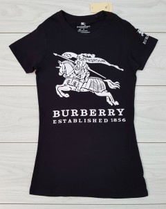 BURBERRY Ladies T-Shirt (BLACK) (S - M - L - XL)