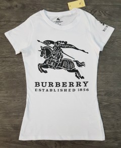 BURBERRY  Ladies T-Shirt (WHITE) (S - M - L - XL) 