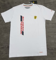 FERRARI Mens T-Shirt (WHITE) (S - M - L - XL ) 