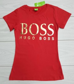 HUGO BOSS Ladies T-Shirt (RED) (S - M - L - XL)