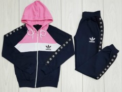 ADIDAS  Ladies Turkey Hoody Set (BLACK - PINK) (S - M - L - XL)