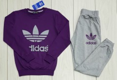 ADIDAS Ladies Turkey Full Sleeved Shirt And Pants (PURPLE - GRAY) (S - M - L - XL) 