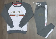 GUCCI Ladies Turkey Full Sleeved Shirt And Pants (GRAY - WHITE) (S - M - L - XL)