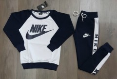 NIKE Ladies Full Sleeved Shirt And Pants (NAVY - WHITE) (S - M - L - XL)