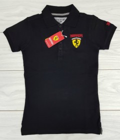 FERRARI Ladies T-Shirt (BLACK) (S - M - L - XL)