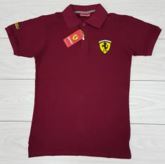 FERRARI Mens Polo Shirt (MAROON) (S - M - L - XL - XXL)