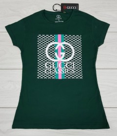 GUCCI Ladies T-Shirt (GREEN) (S - M - L - XL)