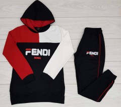 FILA Ladies Turkey 2 Pcs Hoody + Pant (BLACK) (M - L - XL) 