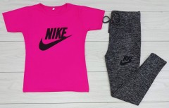 NIKE Ladies 2 Pcs Set (PINK - DARK GRAY) (M - L - XL ) 