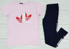 ADIDAS Ladies Turkey 2 Pcs Set (LIGHT PINK - BLACK) (S - M - L - XL)