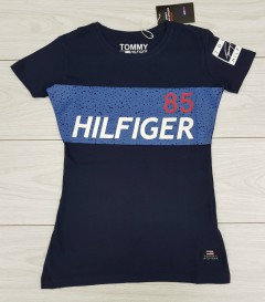 TOMMY HILFIGER Ladies T-Shirt (NAVY) (S - M - L - XL)