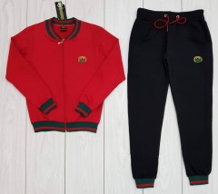 GUCCI Ladies Turkey 2 Pcs Sweatshirt + Pant (RED - BLACK) (S)