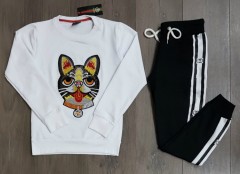 GUCCI Ladies Turkey Full Sleeved Shirt And Pants (WHITE - BLACK) (S)