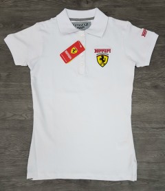 FERRARI Ladies T-Shirt (WHITE) (S - M - L - XL)