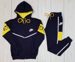 NIKE Ladies Turkey 2 Pcs Hoody + Pant (NAVY - YELLOW) (L)