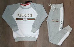 GUCCI Ladies Turkey Full Sleeved Shirt And Pants (GRAY - WHITE) (S - M - L - XL)