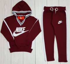 NIKE Ladies Turkey 2 Pcs Hoody + Pant (MAROON) (XL)