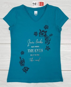 Ladies T-Shirt (BLUE - GREEN) (38 to 40)