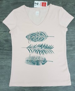 TISAIA Ladies T-Shirt (LIGHT PINK) (38 to 48)
