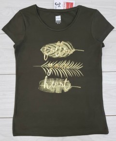 TISAIA Ladies T-Shirt (DARK GREEN) (38 to 40)