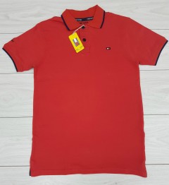 TOMMY HILFIGER Mens Polo Shirt (RED) (M - L - XL) 