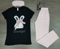 Turkey 3 Pcs Ladies Set (BLACK - PINK) (S - M - L) 