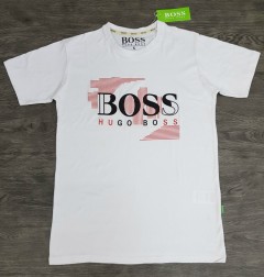 HUGO BOSS Mens T-Shirt (WHITE) (S - M - L - XL)