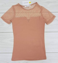 TERRANOVA Ladies T-Shirt (BROWN) (XS - S - M - L) 