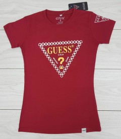 GUESS Ladies T-Shirt (MAROON) (S - M - L - XL)