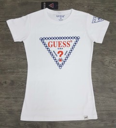 GUESS Ladies T-Shirt (WHITE) (S - M - L - XL)