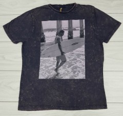 CUSTER Mens T-Shirt (DARK GRAY) (L)