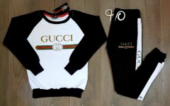 GUCCI Ladies Turkey Full Sleeved Shirt And Pants (WHITE - BLACK) (S - M - L - XL)